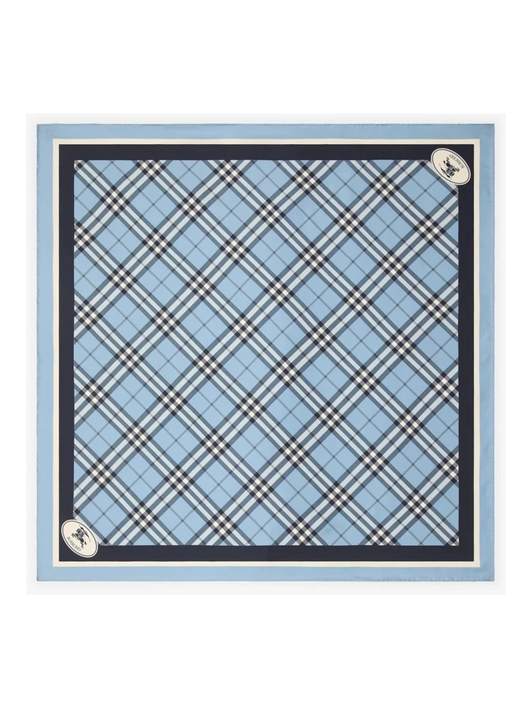 Silk foulard with Check