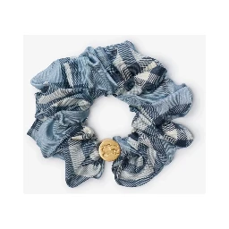 Silk scrunchie with Check