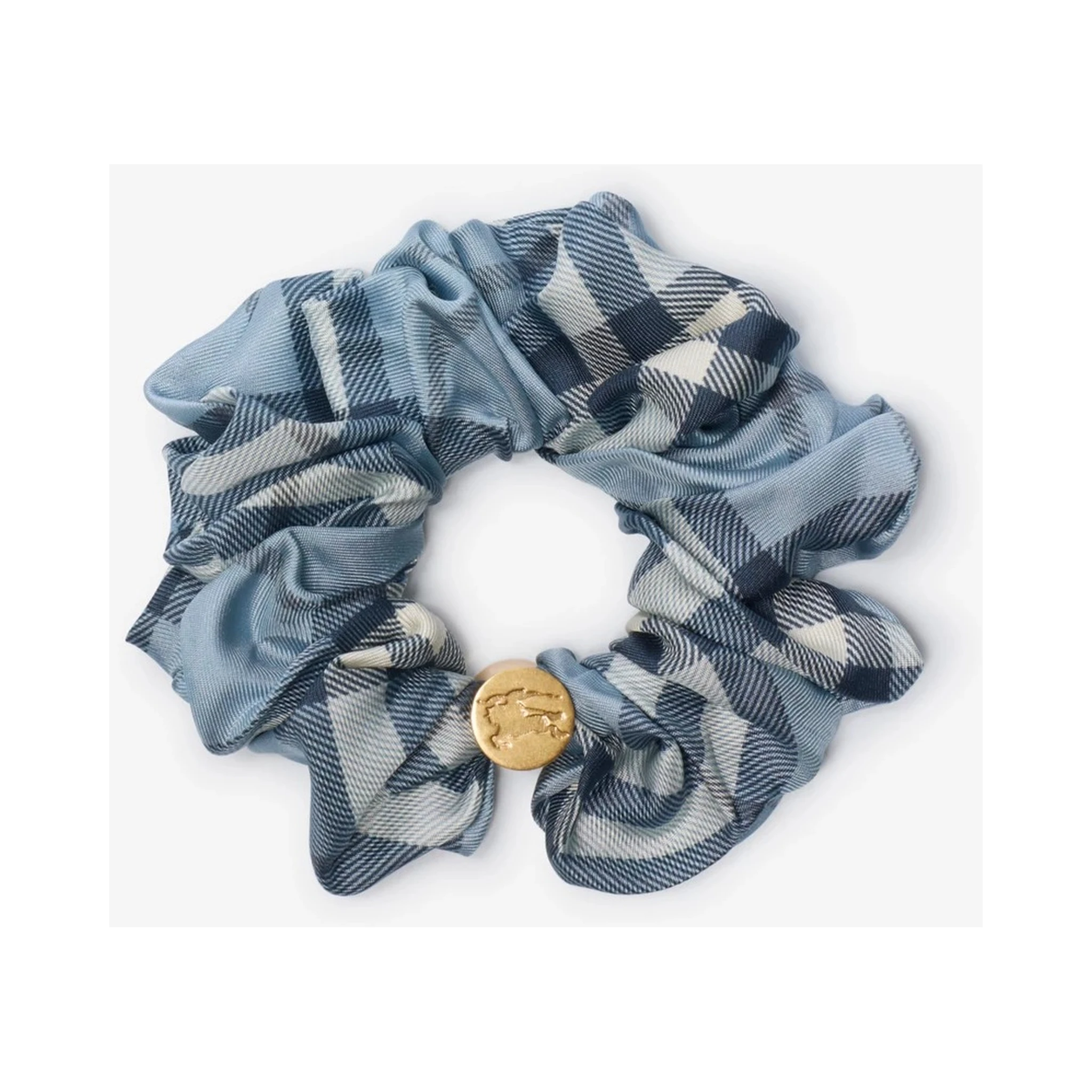 Silk scrunchie with Check