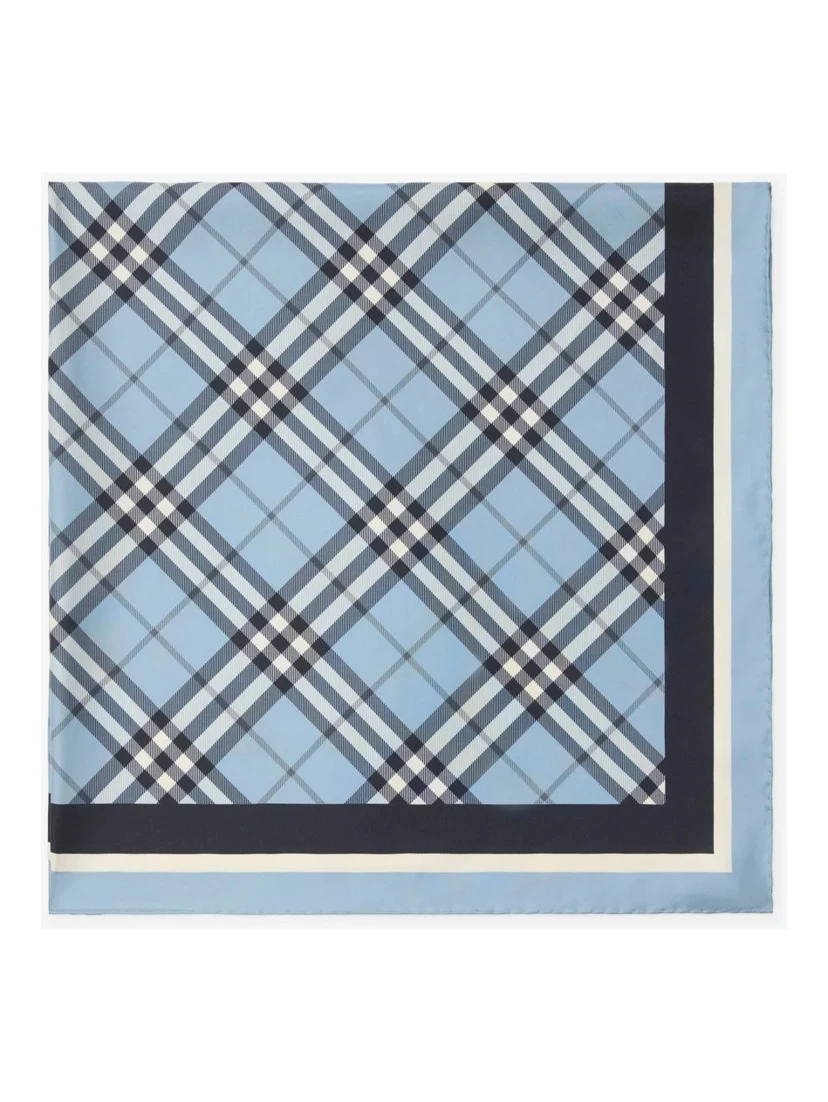 Silk foulard with Check