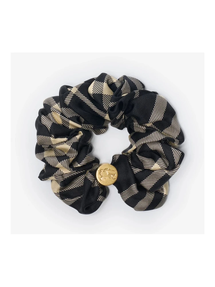 Silk scrunchie with Check