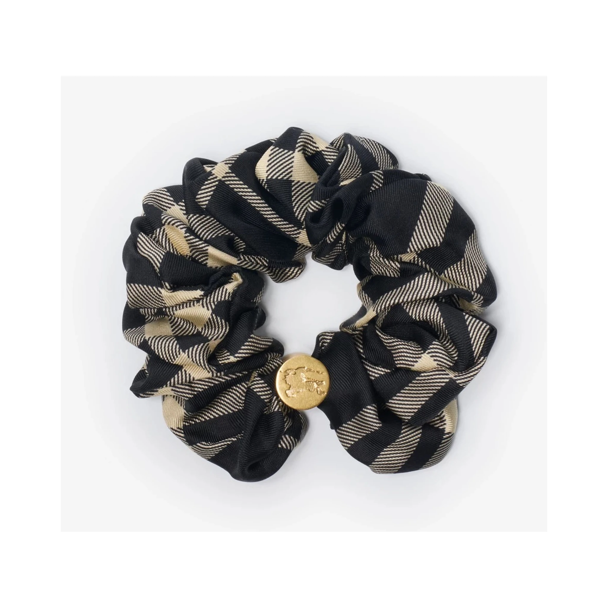 Silk scrunchie with Check