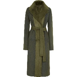 Shearling long coat