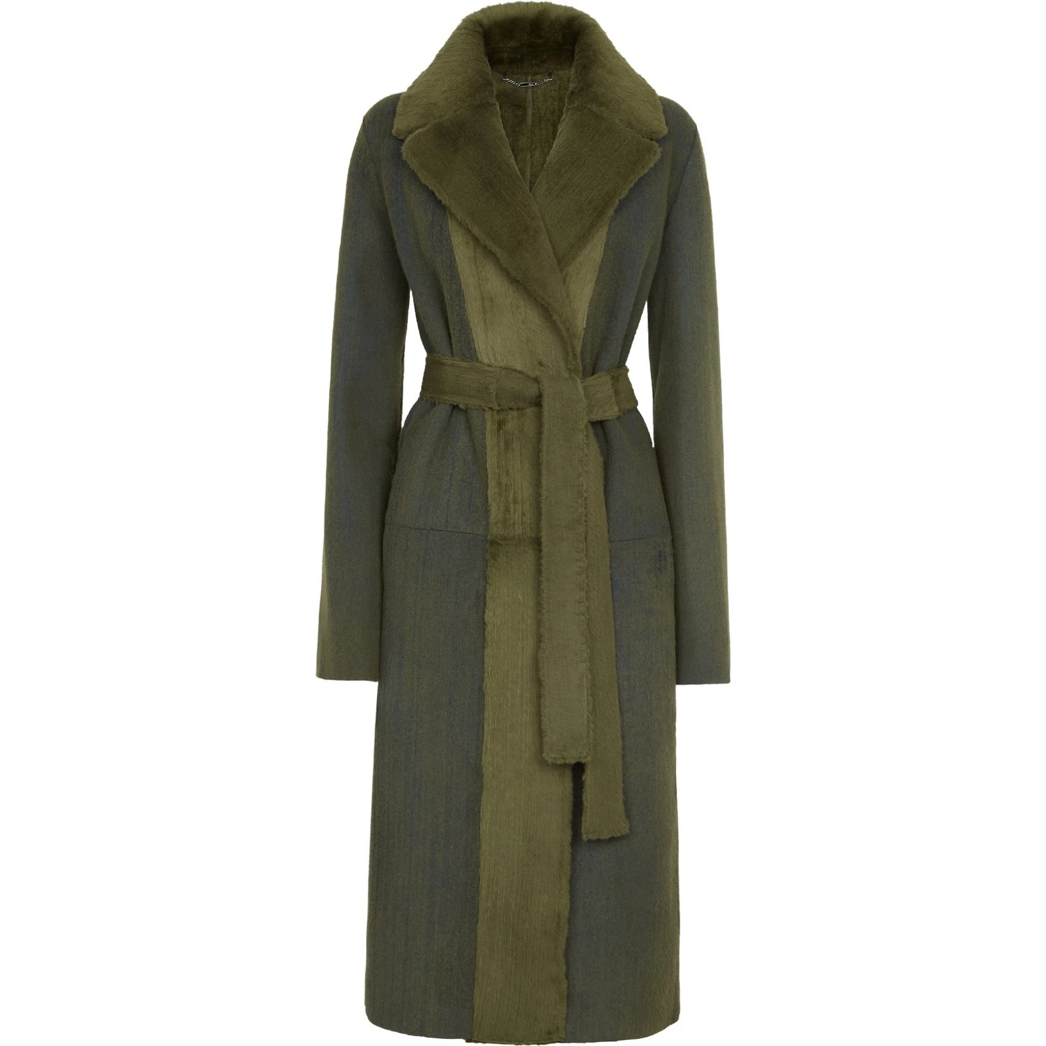 Shearling long coat