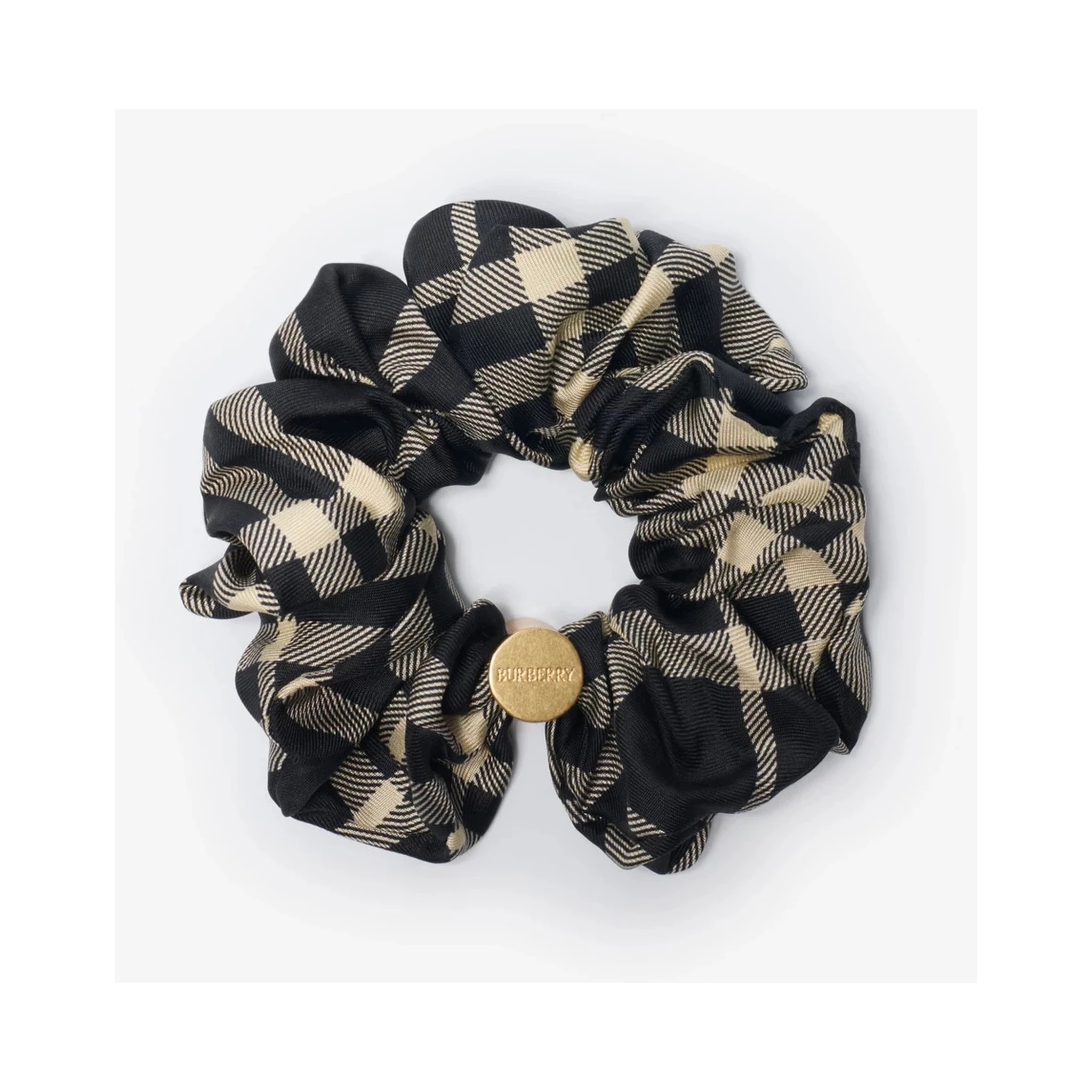 Silk scrunchie with Check