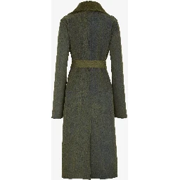 Shearling long coat