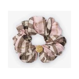 Silk scrunchie with Check