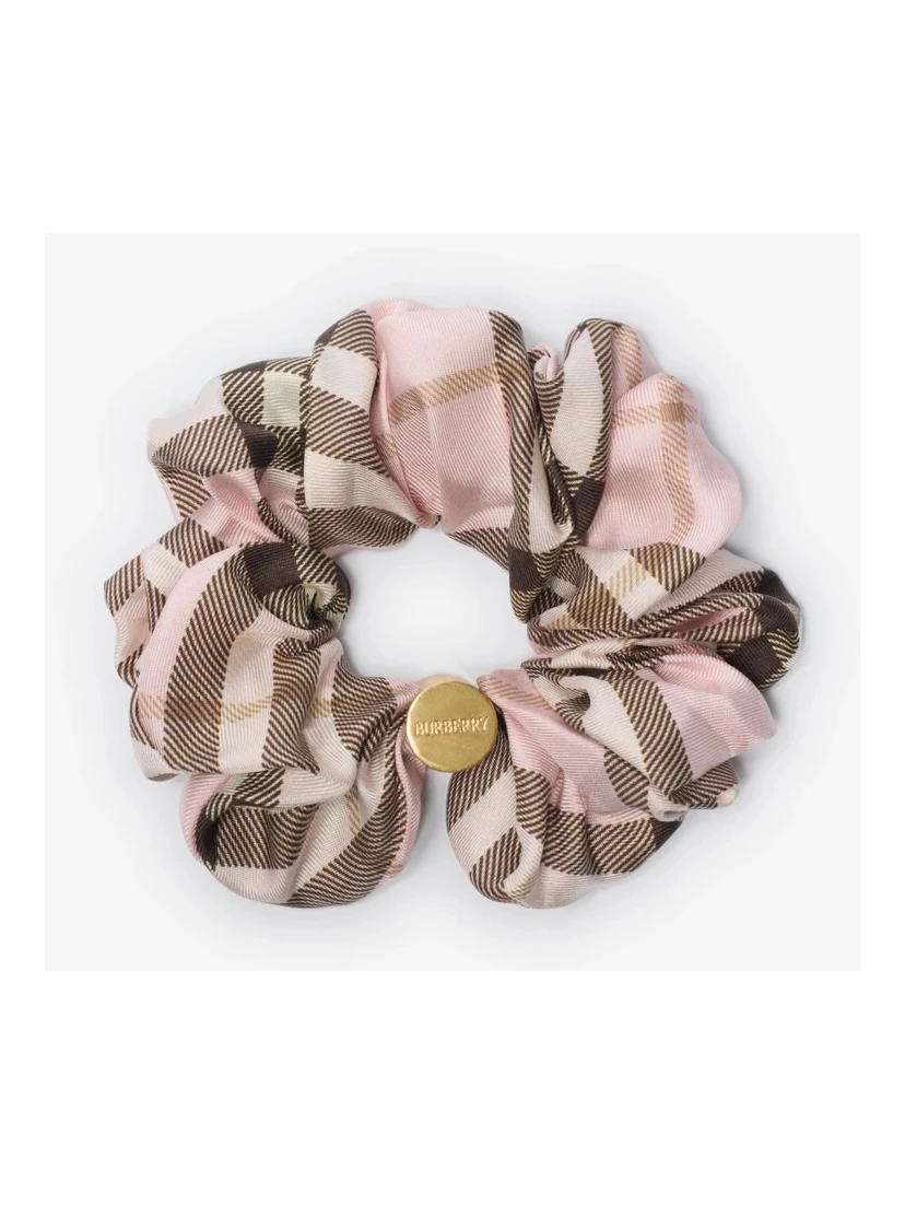 Silk scrunchie with Check
