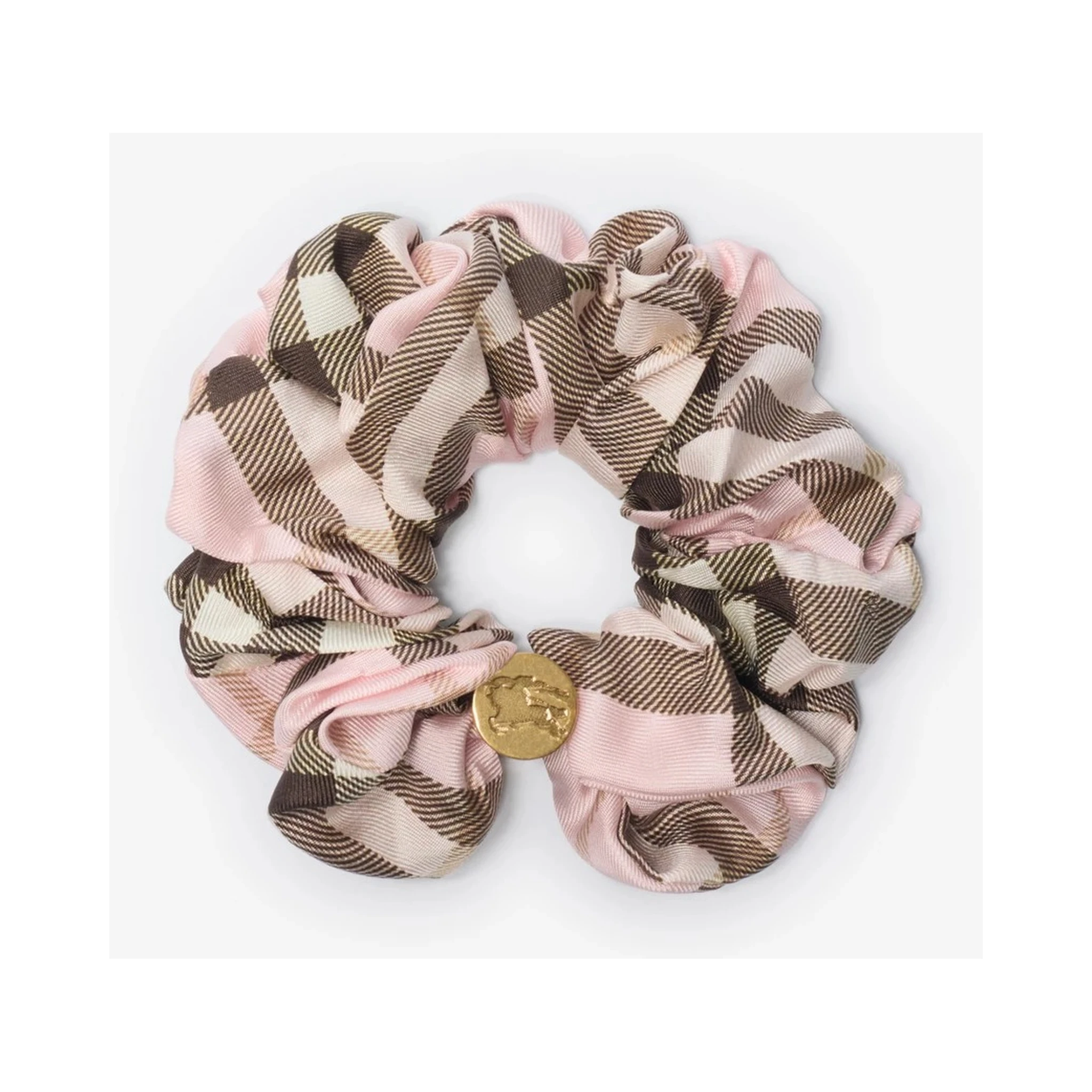 Silk scrunchie with Check