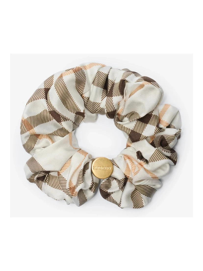 Silk scrunchie with Check