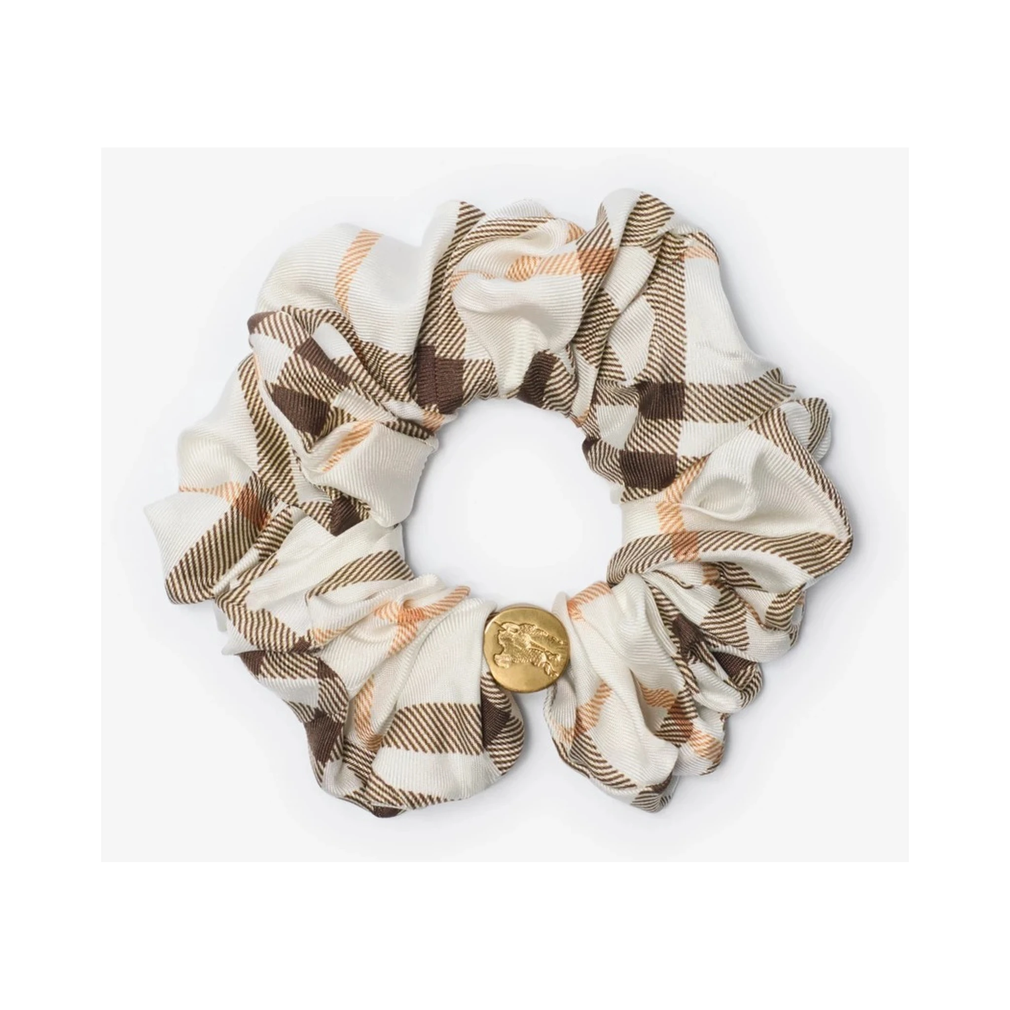 Silk scrunchie with Check