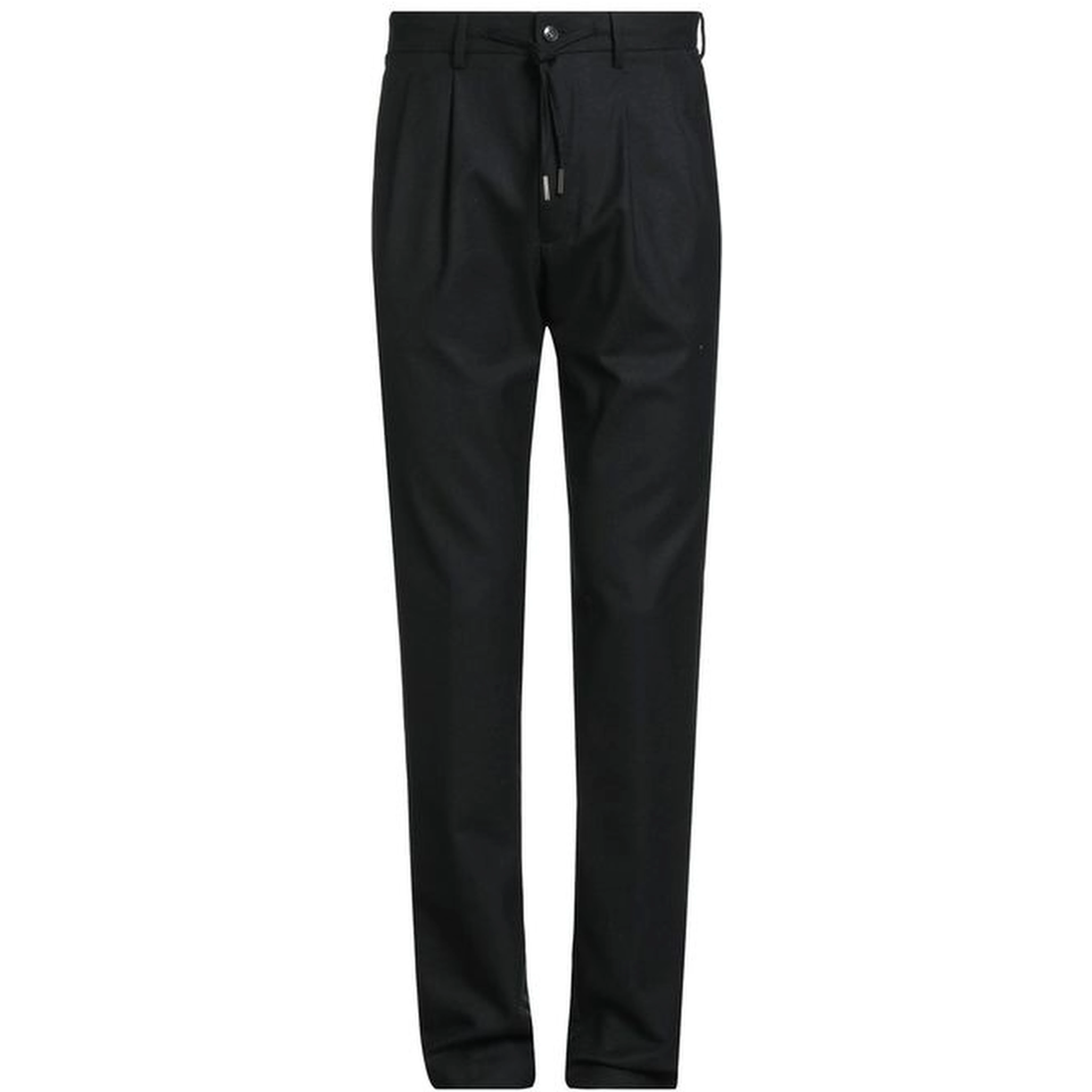 Black Elastane Casual Pants