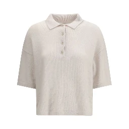 Cream Cashmere Polo Shirt