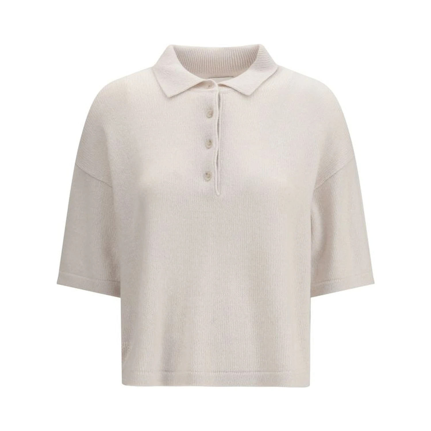 Cream Cashmere Polo Shirt