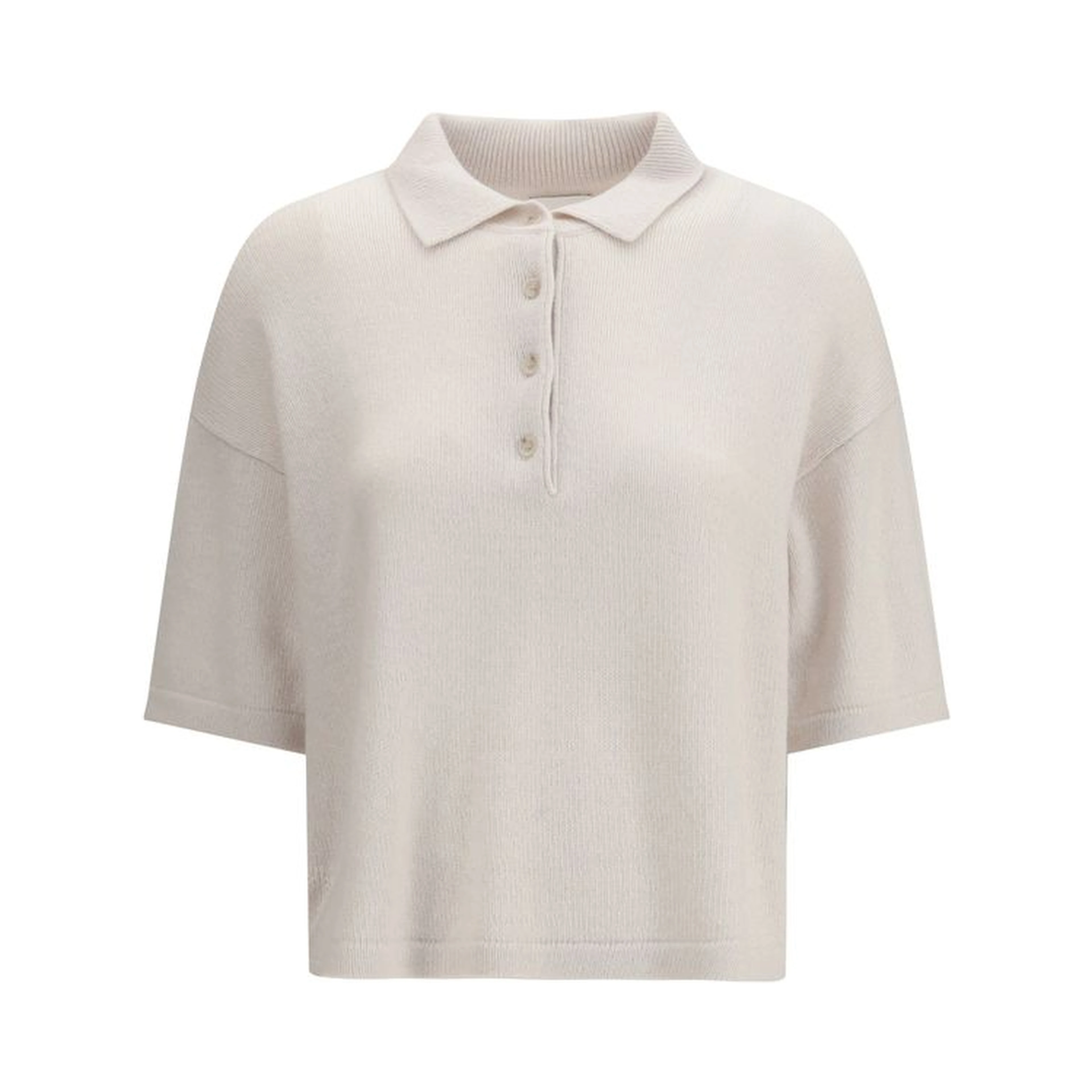 Cream Cashmere Polo Shirt