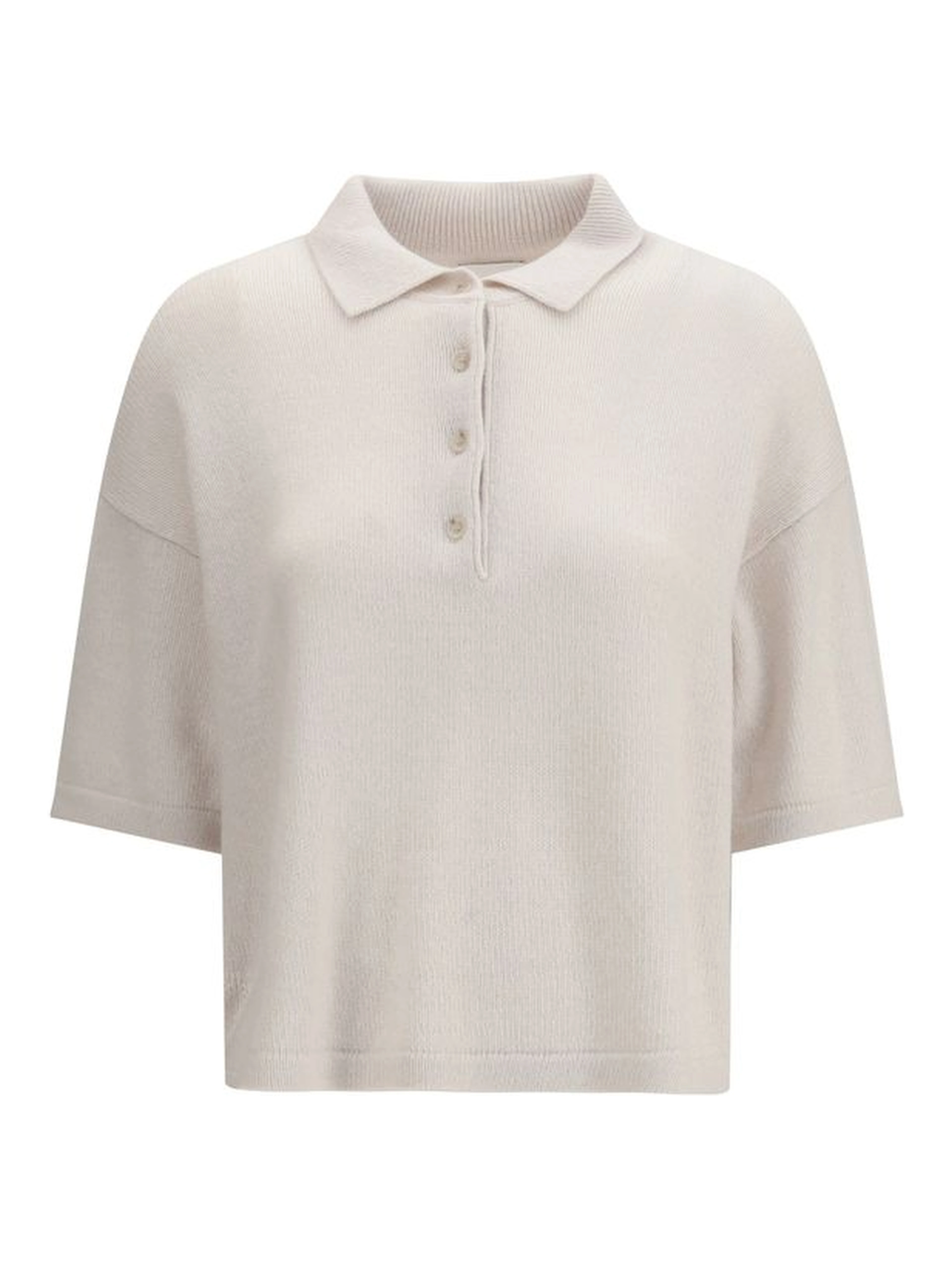 Cream Cashmere Polo Shirt