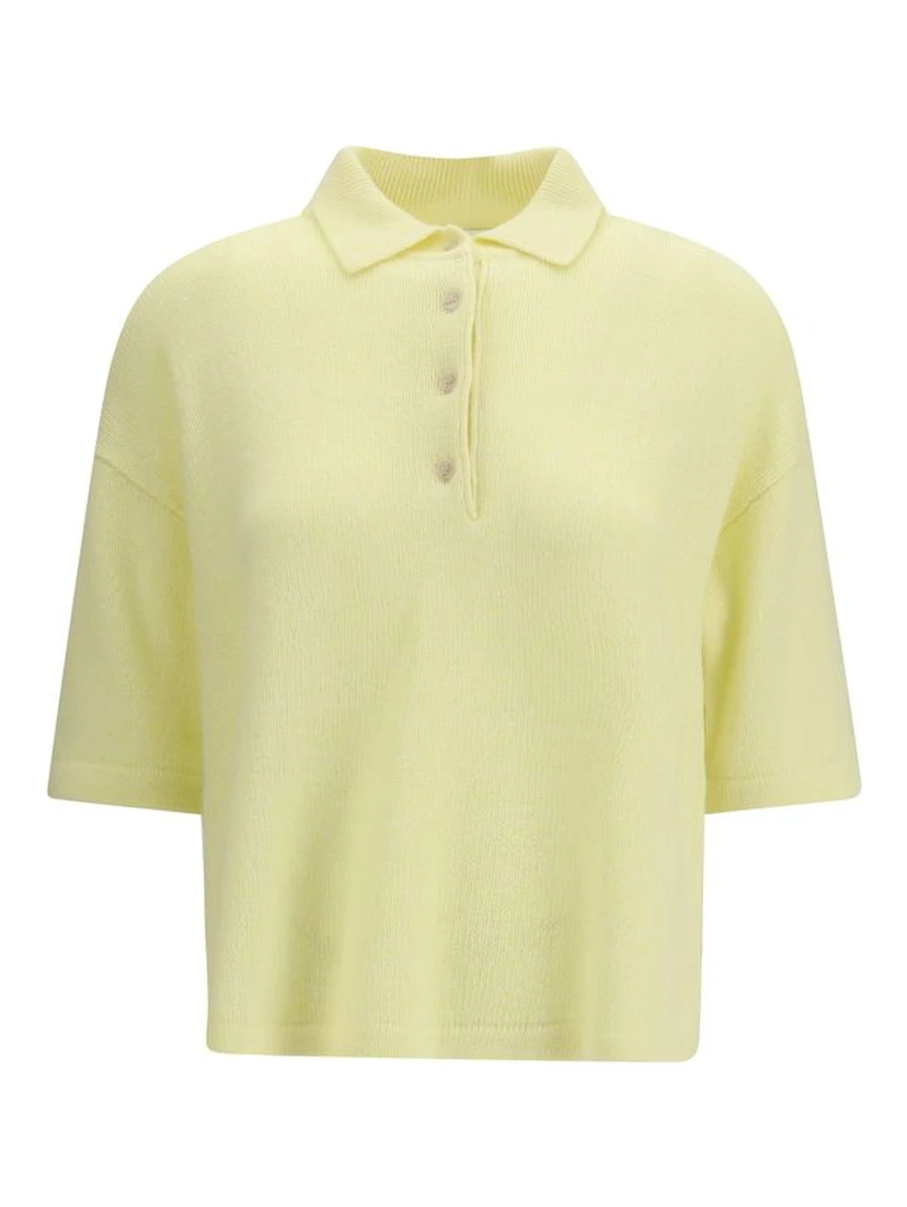 Bicolor Cashmere Polo Shirt