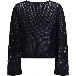 Blue Fleece Wool Sweatshirt