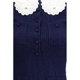Blue Viscose Cocktail Dress