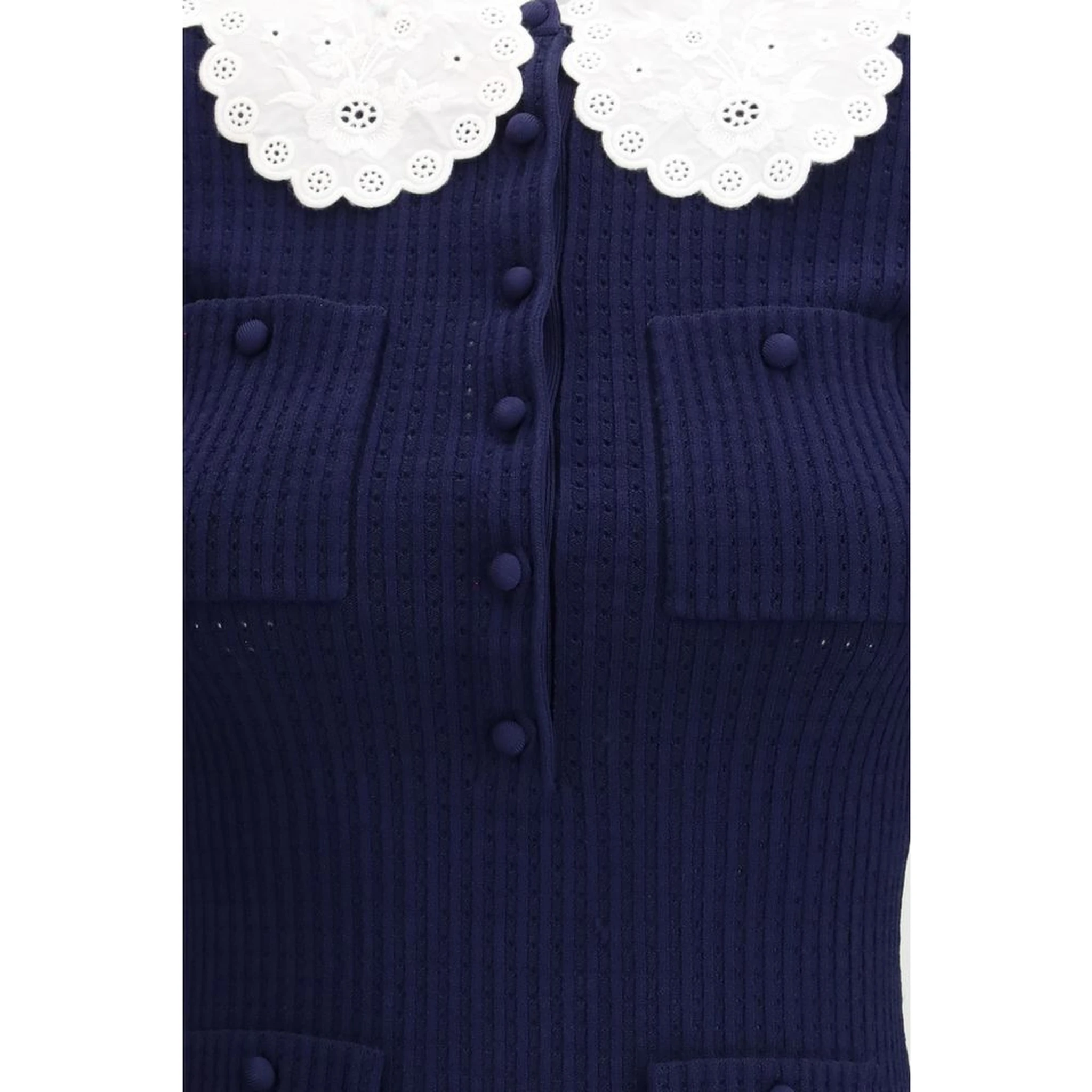 Blue Viscose Cocktail Dress