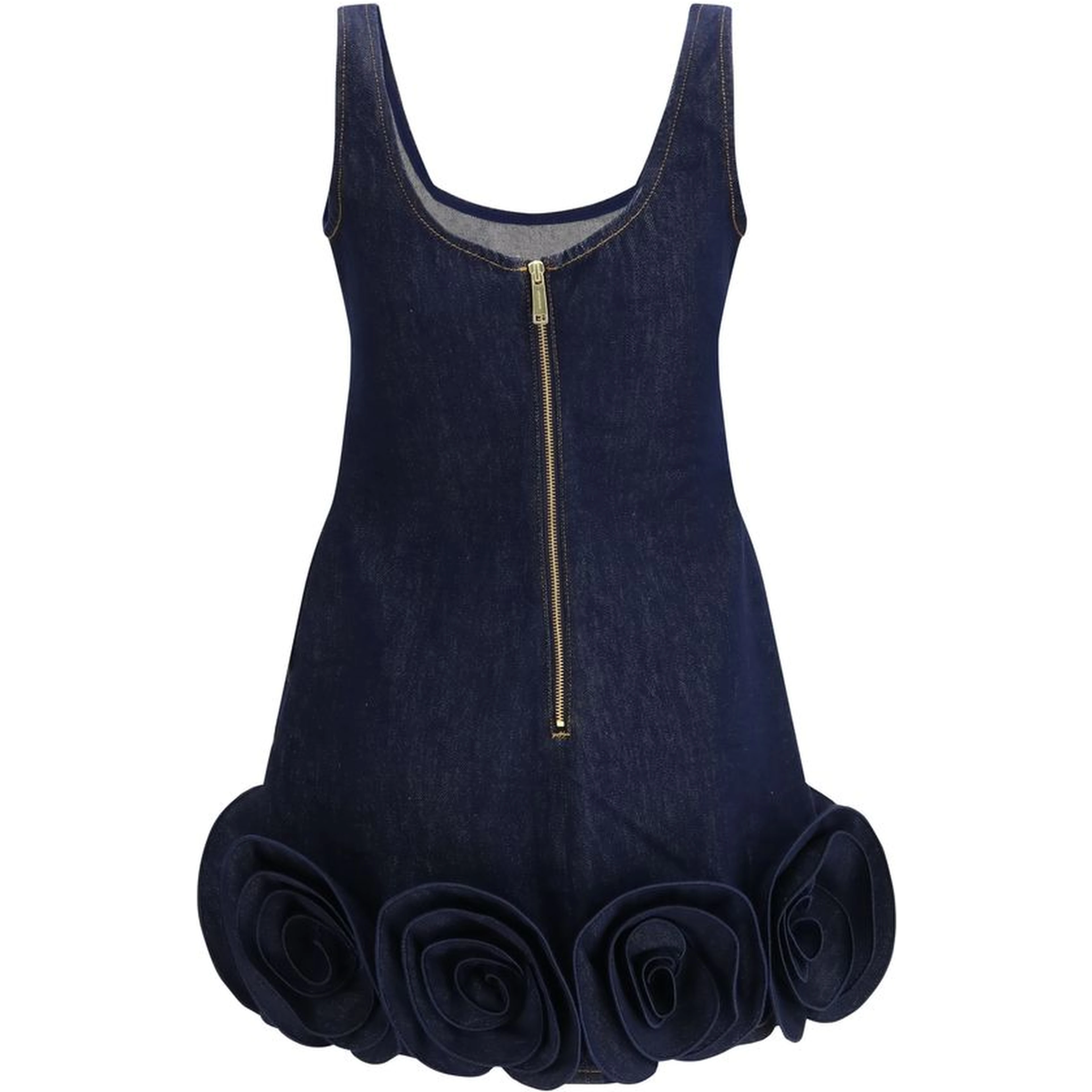 Blue Cotton Casual Dress