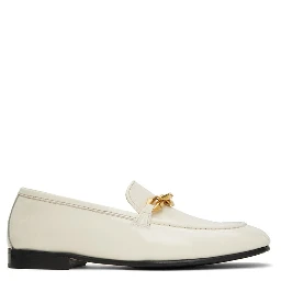 White Calfskin Slip-On Loafers