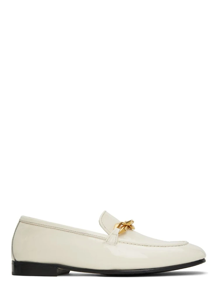 White Calfskin Slip-On Loafers