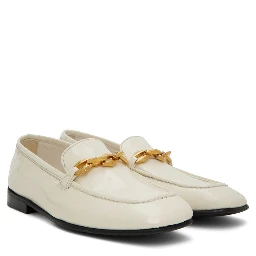 White Calfskin Slip-On Loafers