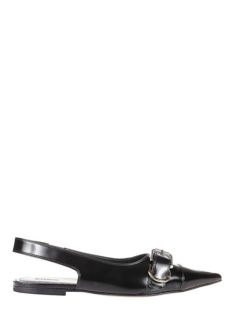 Black Calfskin Ballet Flats