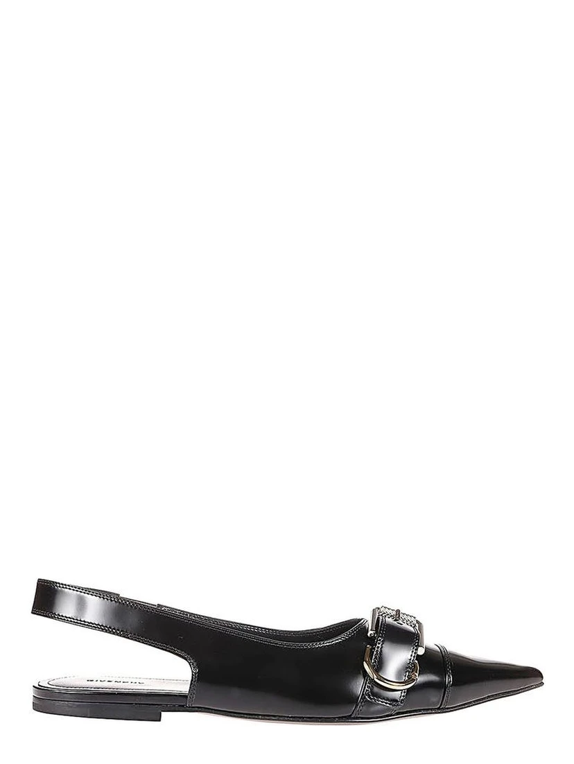 Black Calfskin Ballet Flats