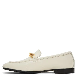 White Calfskin Slip-On Loafers