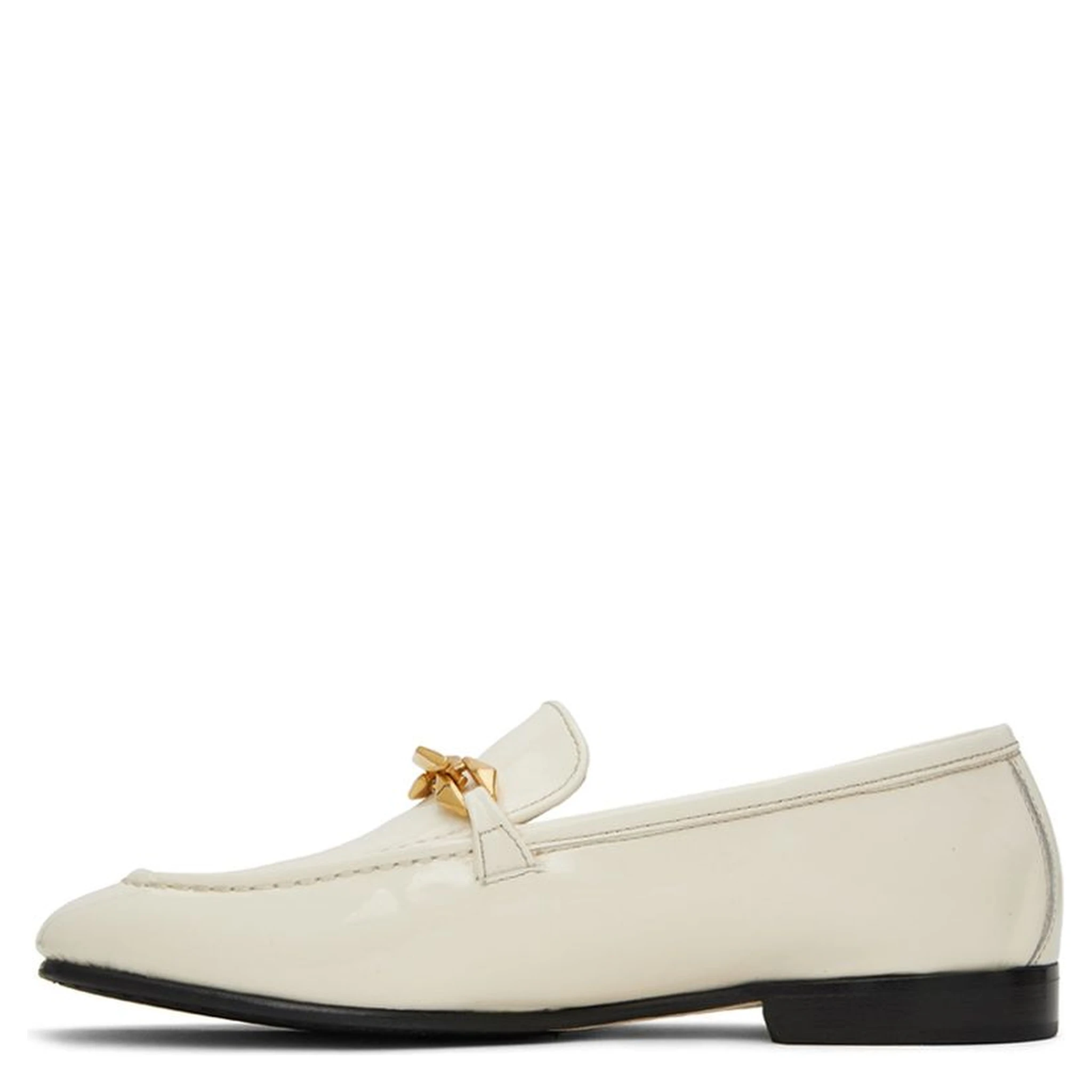 White Calfskin Slip-On Loafers