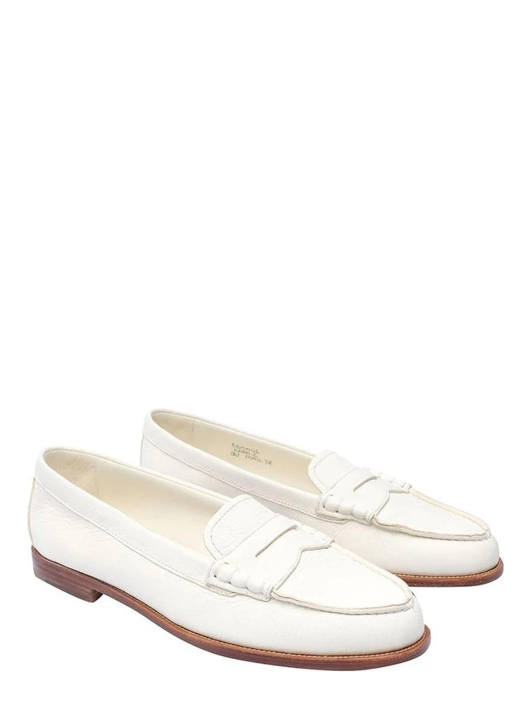 White Calfskin Slip-On Loafers alternative