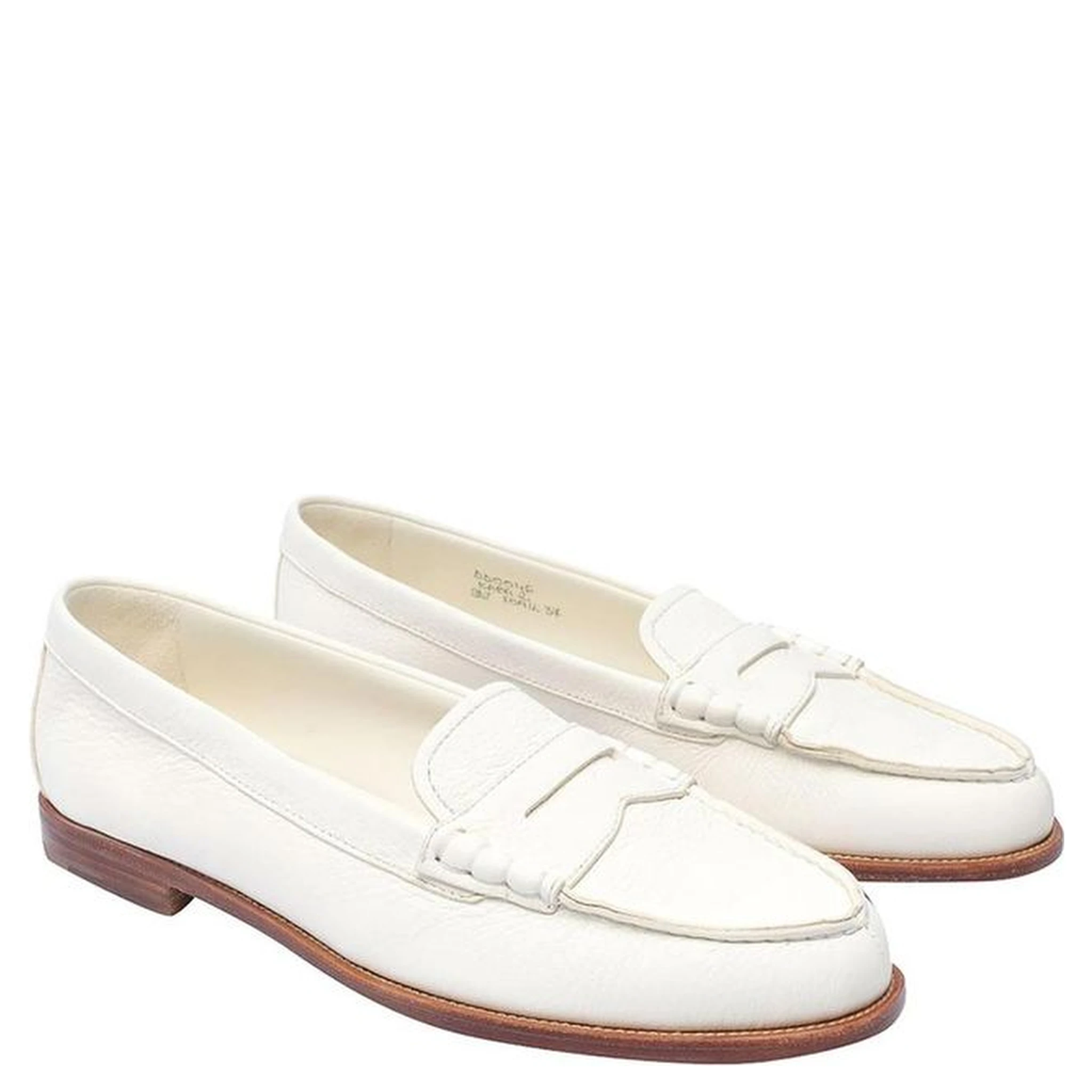 White Calfskin Slip-On Loafers