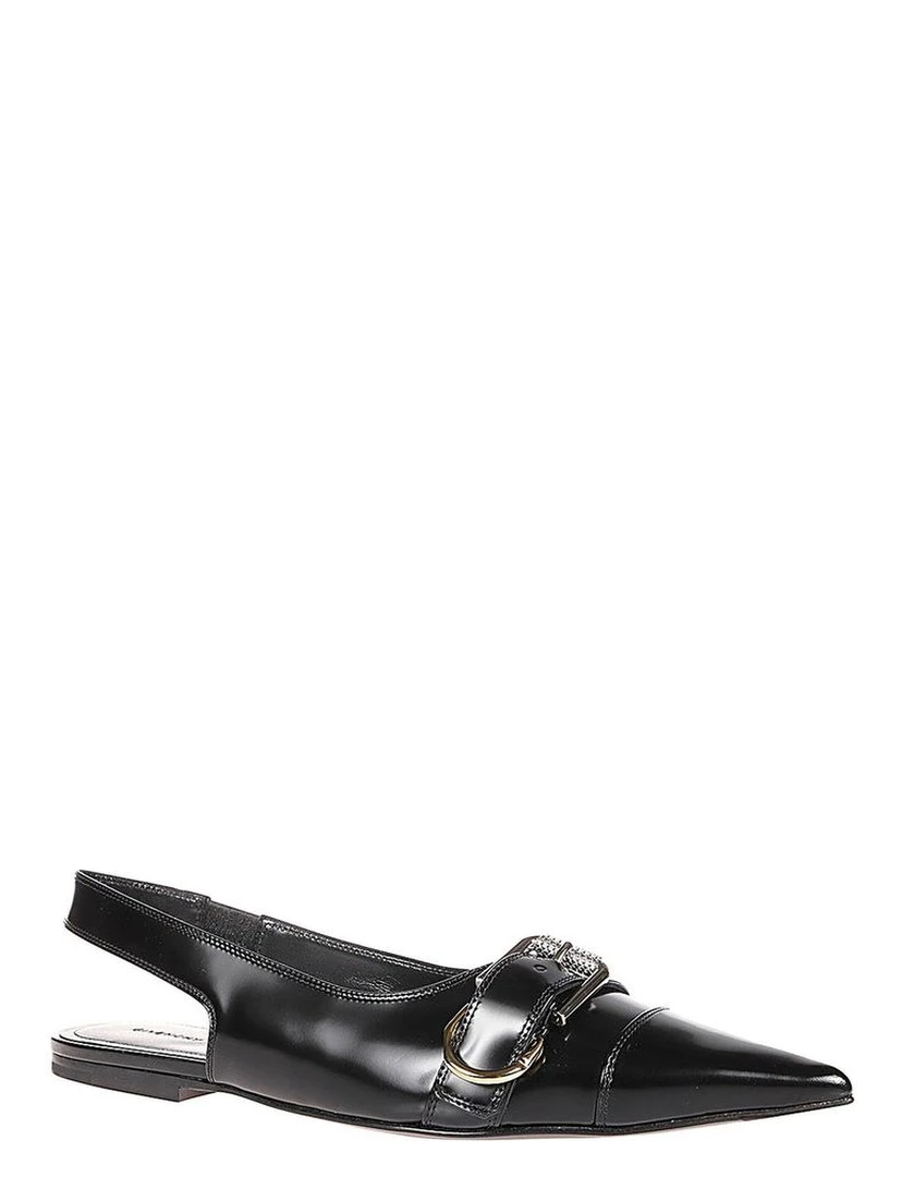 Black Calfskin Ballet Flats