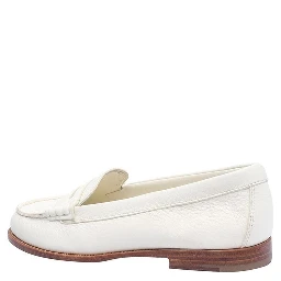 White Calfskin Slip-On Loafers