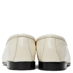 White Calfskin Slip-On Loafers