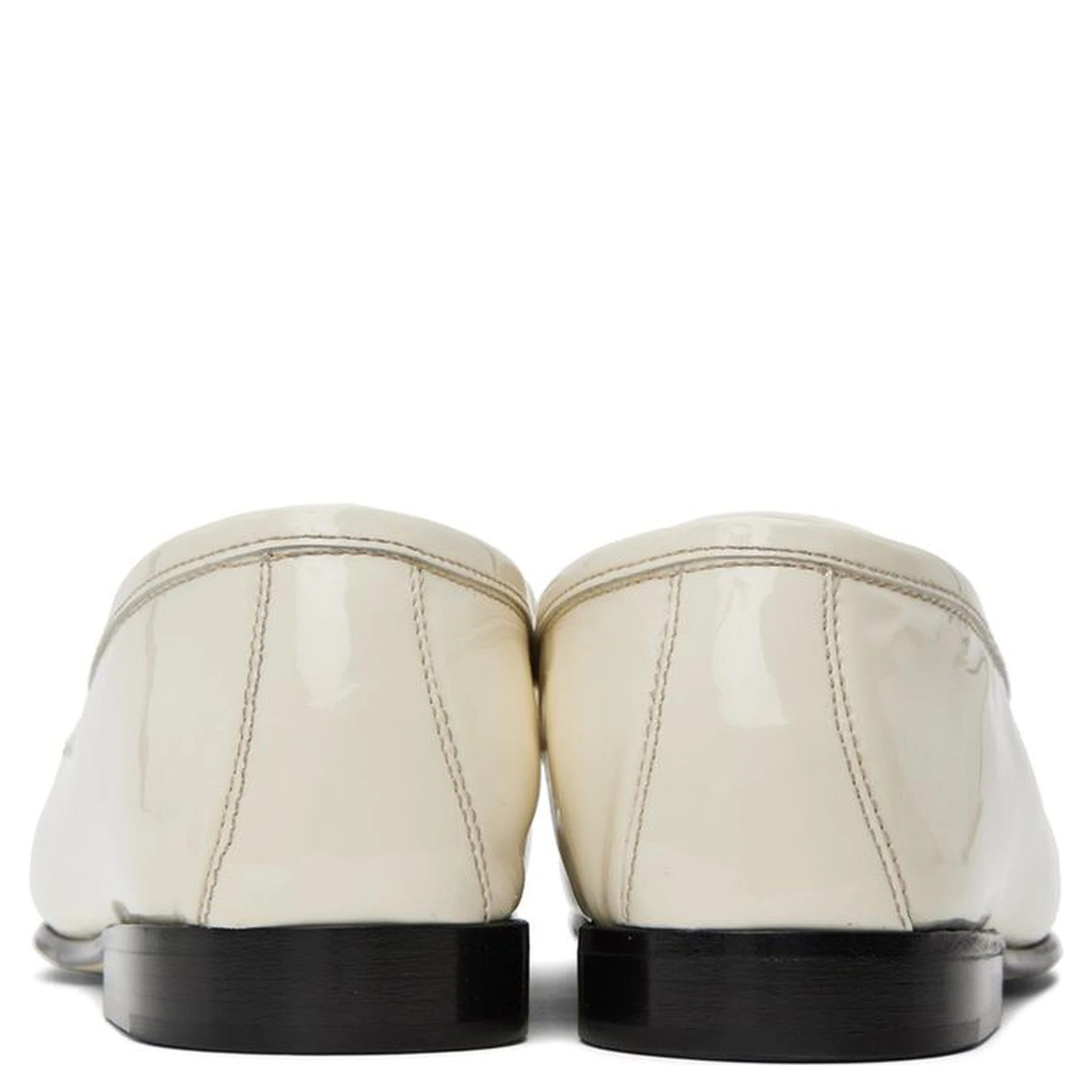 White Calfskin Slip-On Loafers
