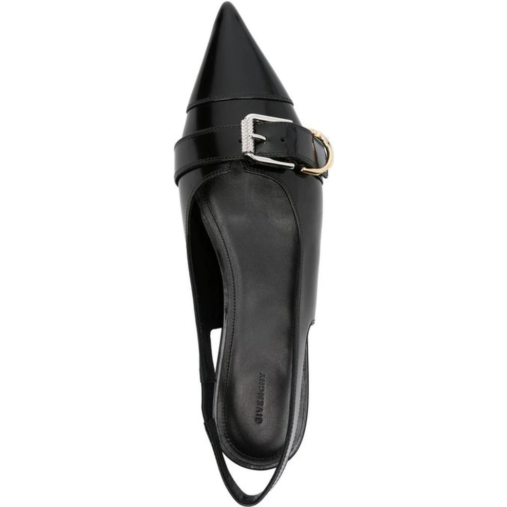 Black Calfskin Ballet Flats
