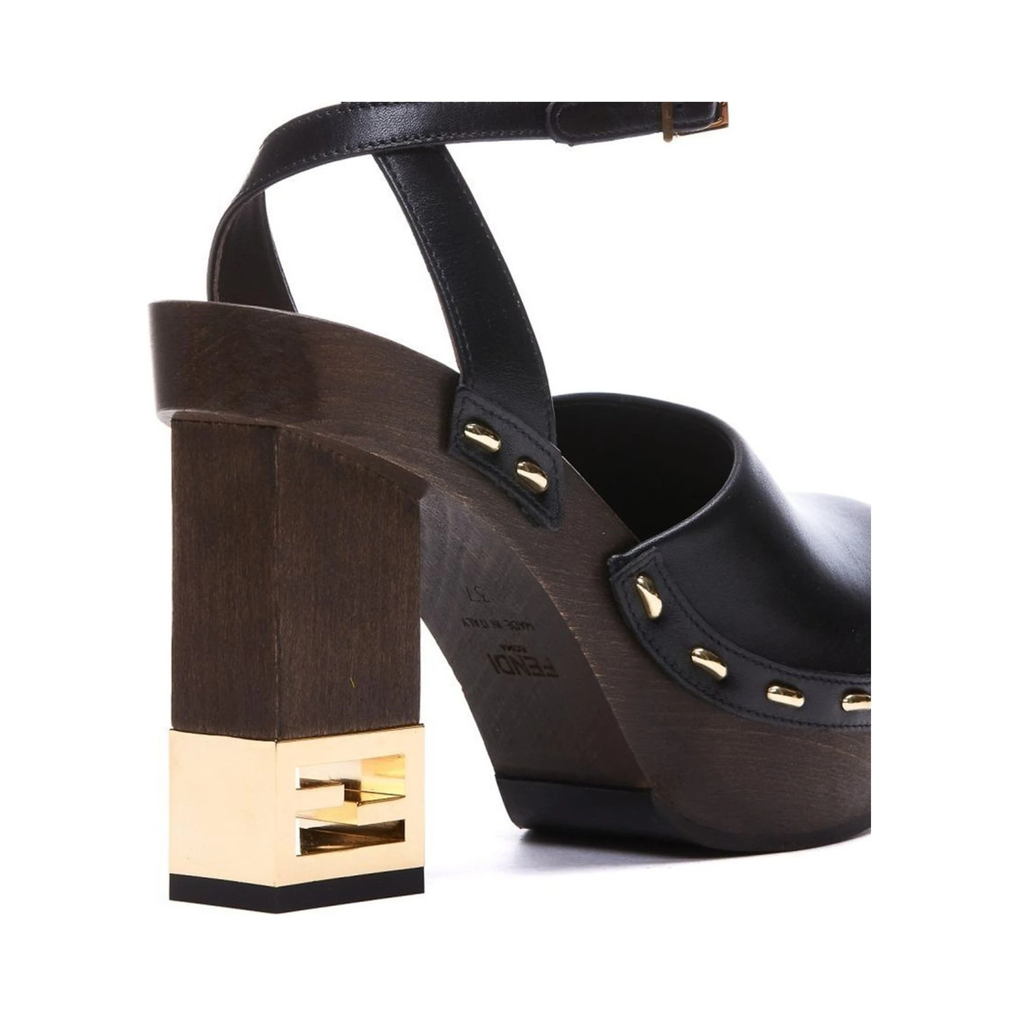 Black Calfskin Clogs