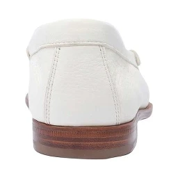 White Calfskin Slip-On Loafers
