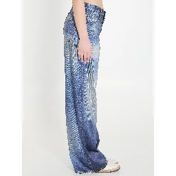 Printed pants jeans effect