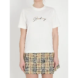 Check cotton t-shirt