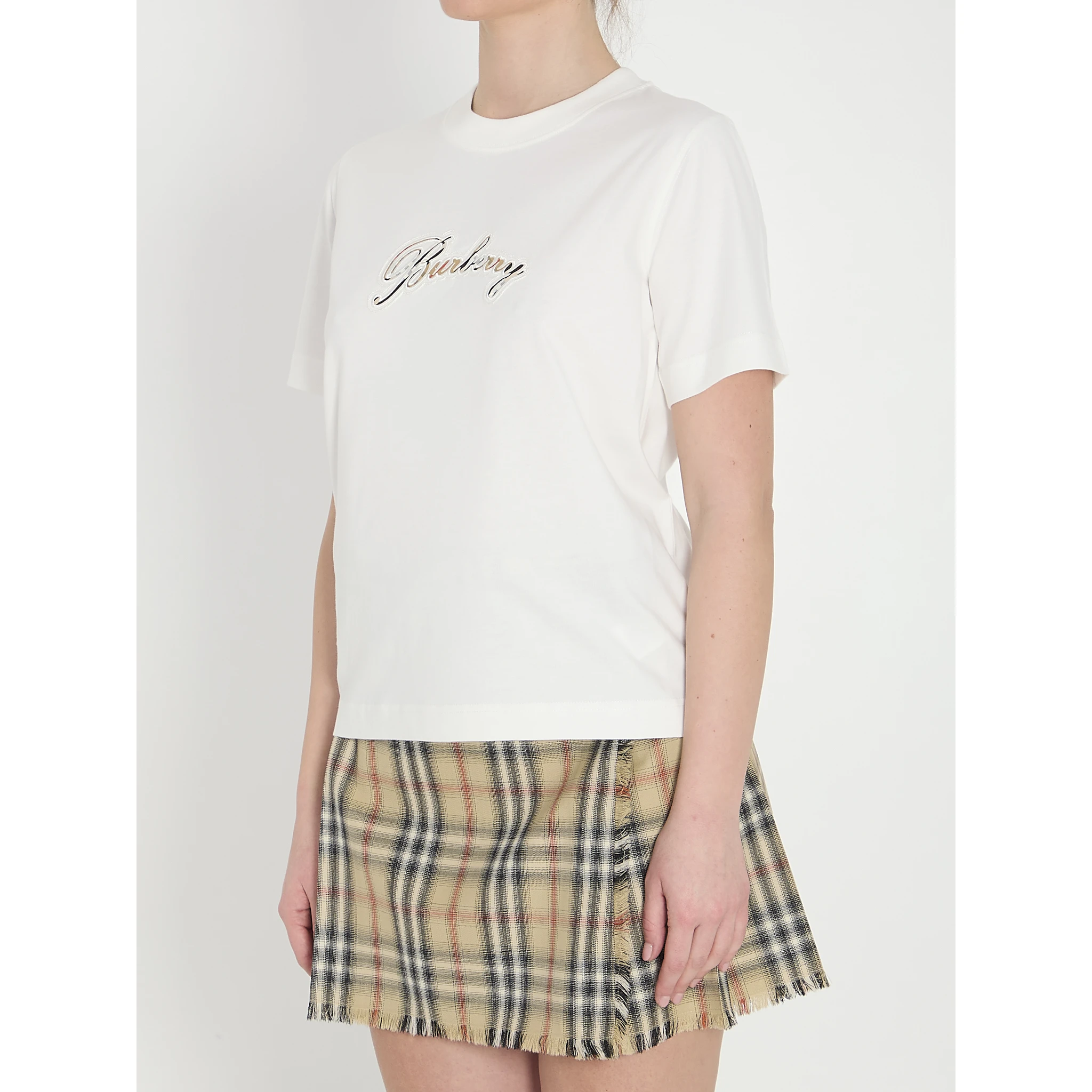 Check cotton t-shirt