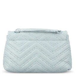 GG Marmont small shoulder bag in light/icy blue nappa leather