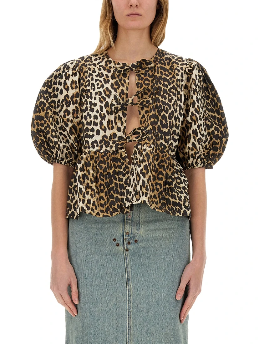 BLOUSE WITH "ANIMALIER" PRINT