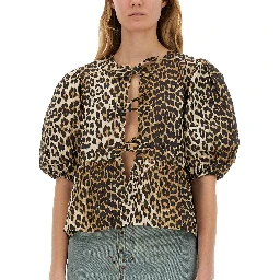 BLOUSE WITH "ANIMALIER" PRINT