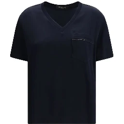 Blue Viscose T-Shirt