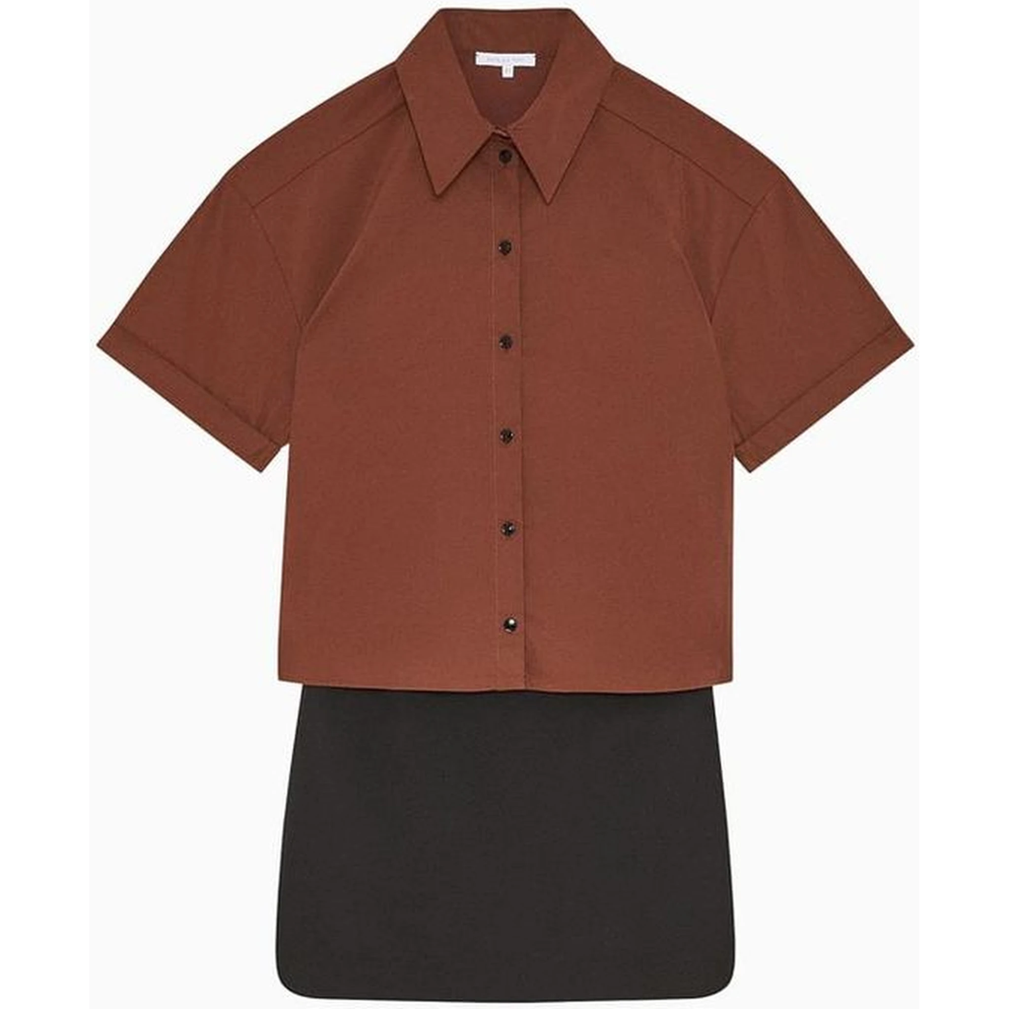 Bicolor Polyester Casual Dress