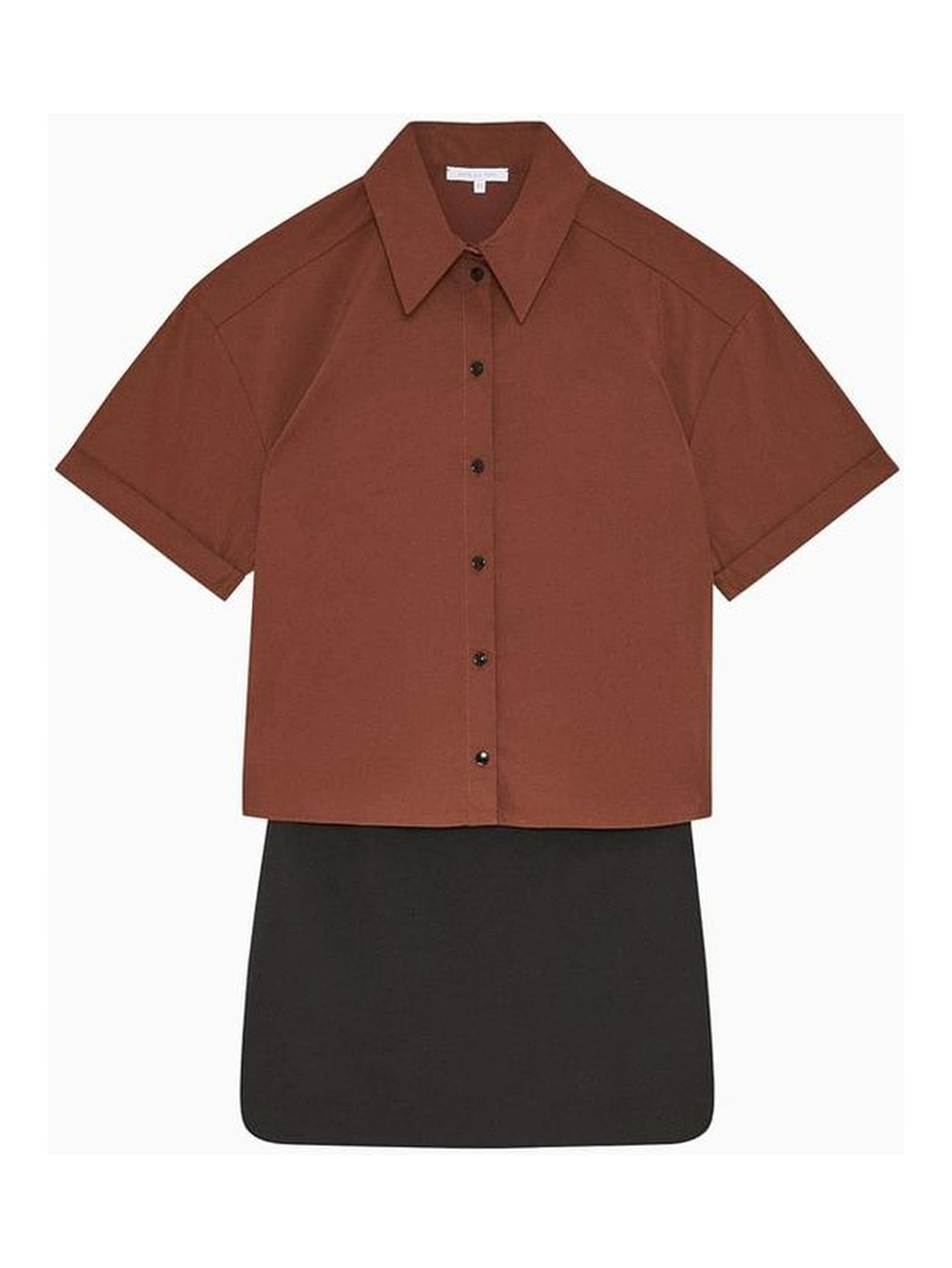 Bicolor Polyester Casual Dress